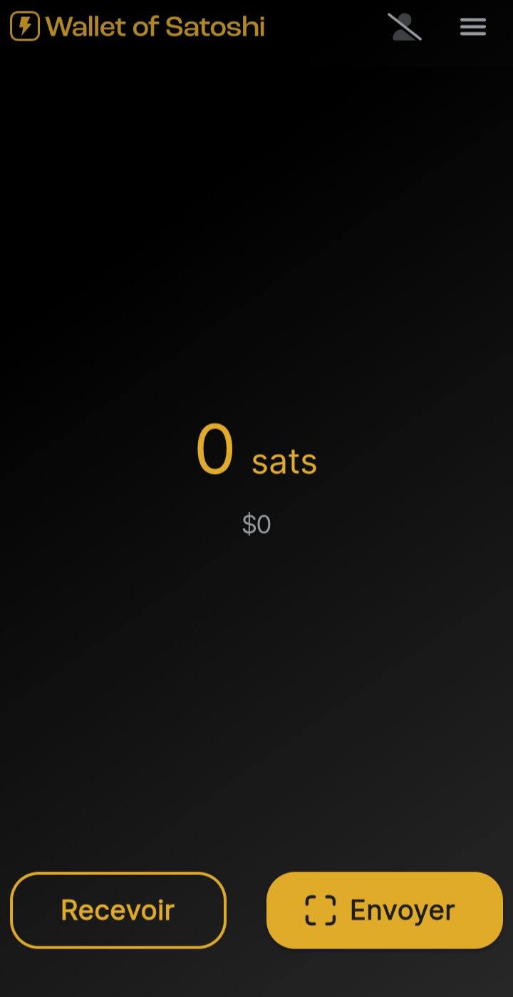 Interface de démarrage