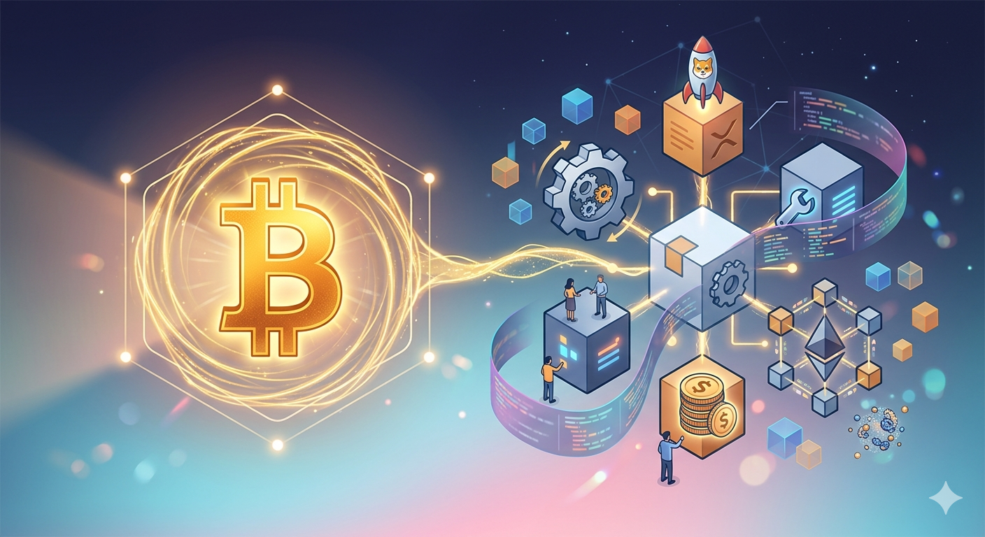 Image: Quelle est la différence entre Bitcoin et les autres cryptomonnaies ? Image de couverture pour l'article: Quelle est la différence entre Bitcoin et les autres cryptomonnaies ?