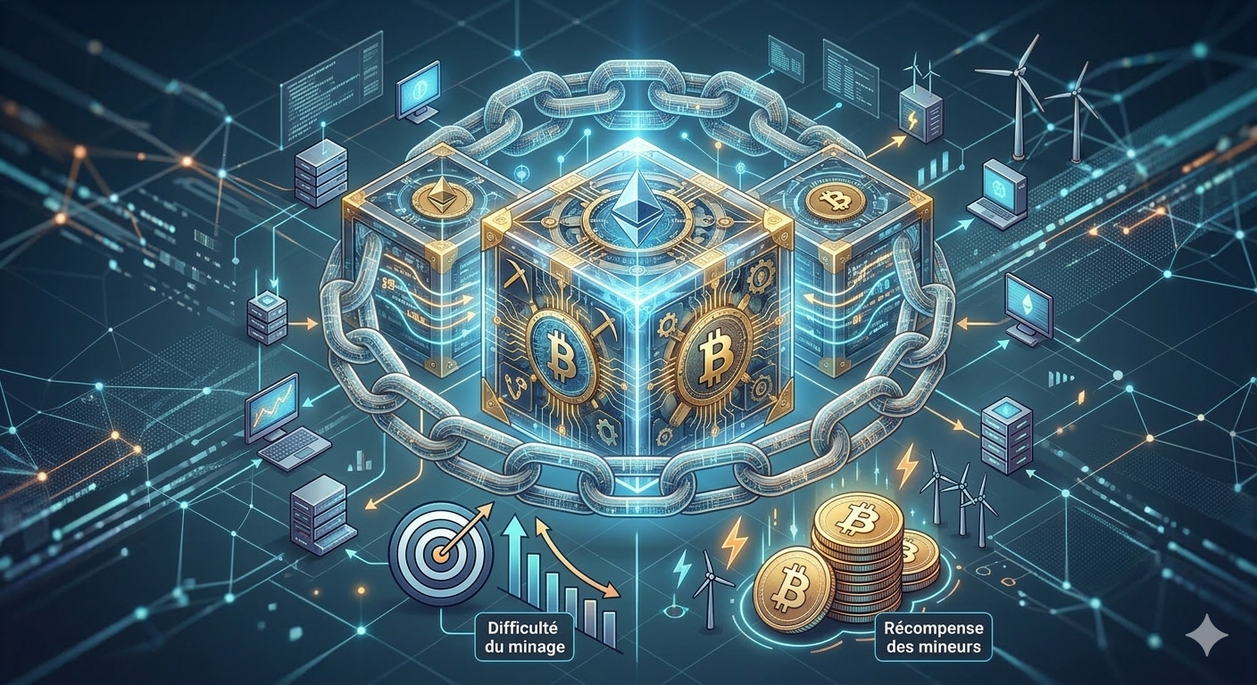 Image: Qu’est-ce que la preuve de travail (Proof-of-Work) sur le réseau Bitcoin ? Image de couverture pour l'article: Qu’est-ce que la preuve de travail (Proof-of-Work) sur le réseau Bitcoin ?