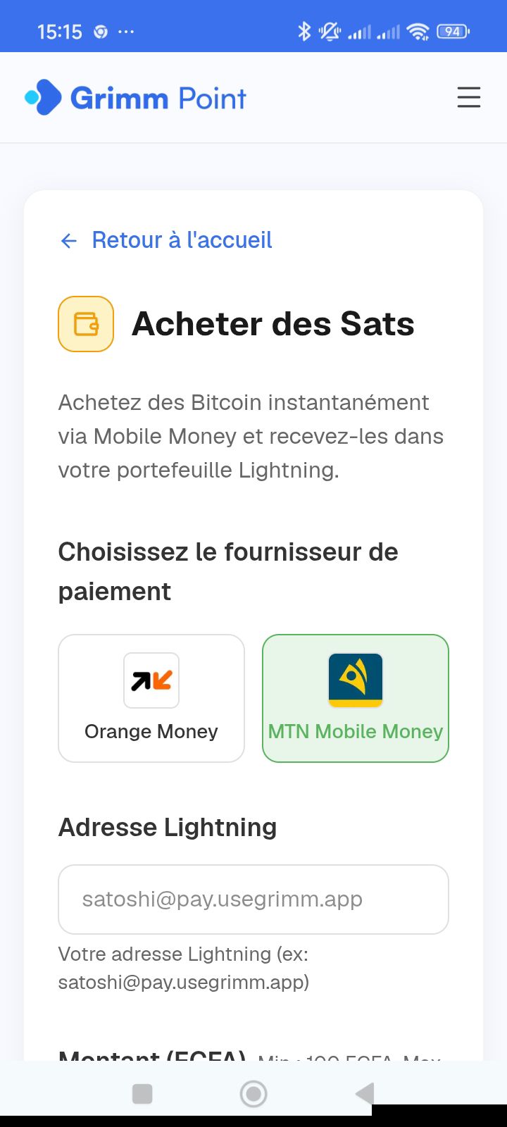 Choix du fournisseur