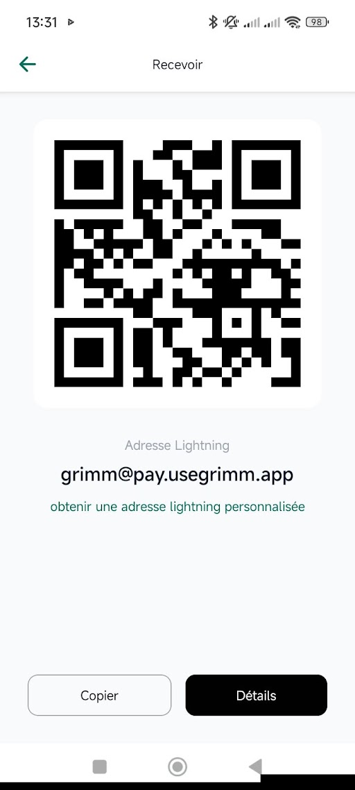 Adresse Lightning