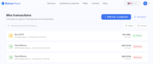 grimmpoint transactions sur PC
